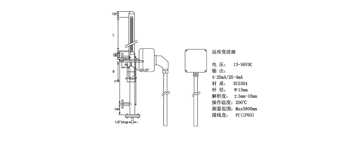 YW100-CFB产品尺寸